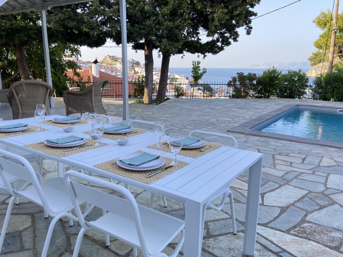 Villa Icelle Skopelos Town Sea View Swimming Pool Dış mekan fotoğraf